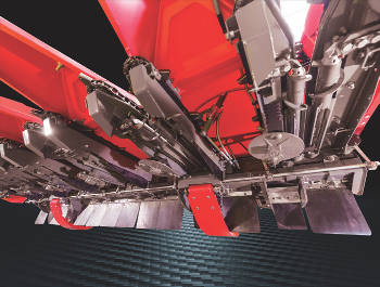 Hydrauliczna regulacja płyt zrywających do przystawki Maya
